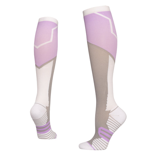 Bas De Compression 20-30 mmHg - Super-héro Mauve & Blanc